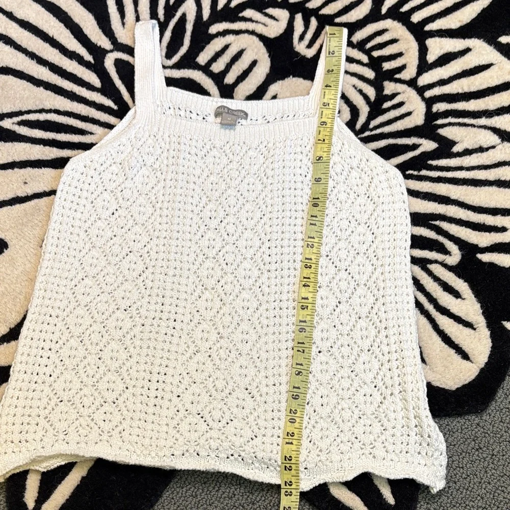 Falls Creek White Crochet Eyelet Camisole Tank - Picture 7 of 7